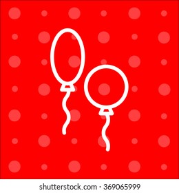 Web line icon. Balloons