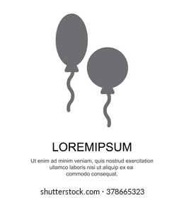 Web line icon. Balloons