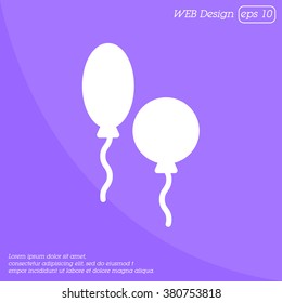 Web line icon. Balloons
