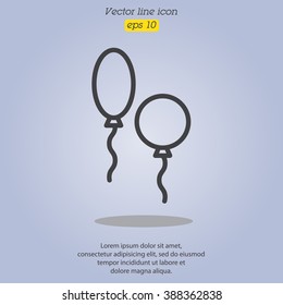 Web line icon. Balloons