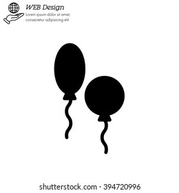 Web line icon. Balloons