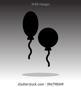Web line icon. Balloons