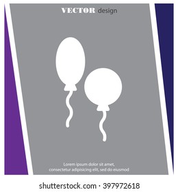 Web line icon. Balloons