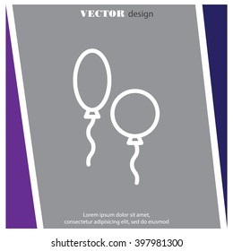 Web line icon. Balloons