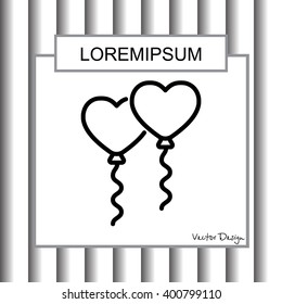 Web line icon. Balloons.