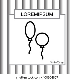 Web line icon. Balloons