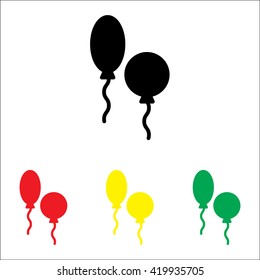 Web line icon. Balloons