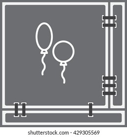 Web line icon. Balloons