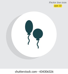 Web line icon. Balloons