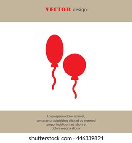 Web line icon. Balloons