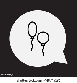 Web line icon. Balloons
