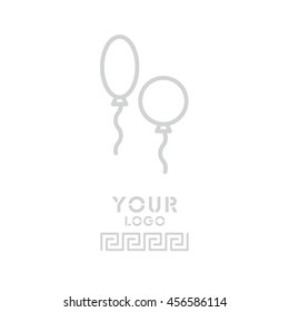 Web line icon. Balloons