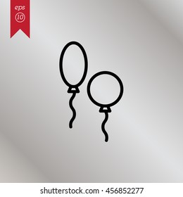 Web line icon. Balloons
