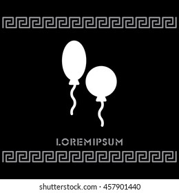Web line icon. Balloons