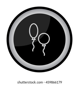 Web line icon. Balloons