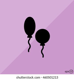 Web line icon. Balloons