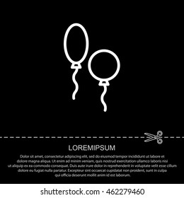 Web line icon. Balloons