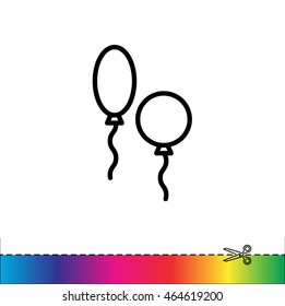 Web line icon. Balloons
