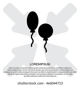 Web line icon. Balloons