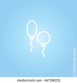 Web line icon. Balloons