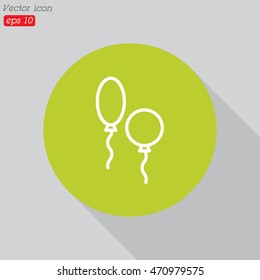 Web line icon. Balloons