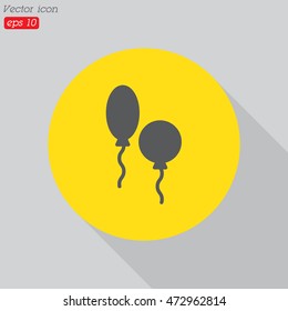 Web line icon. Balloons