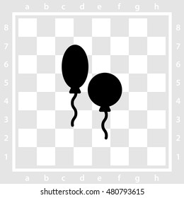 Web line icon. Balloons
