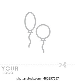Web line icon. Balloons