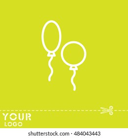 Web line icon. Balloons