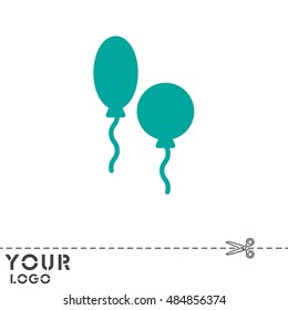 Web line icon. Balloons