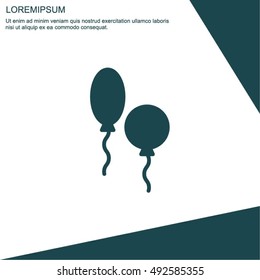 Web line icon. Balloons