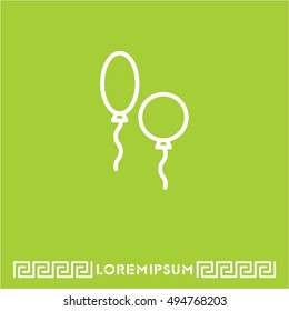 Web line icon. Balloons
