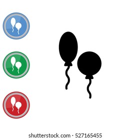 Web line icon. Balloons