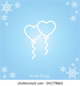 Web line icon. Balloons.