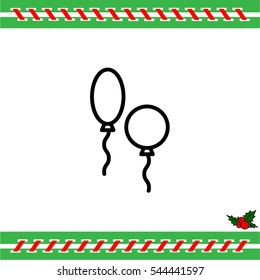 Web line icon. Balloons