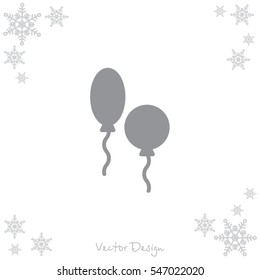 Web line icon. Balloons