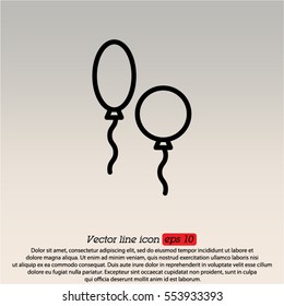 Web line icon. Balloons
