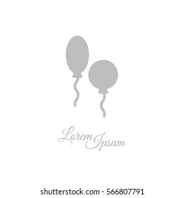 Web line icon. Balloons