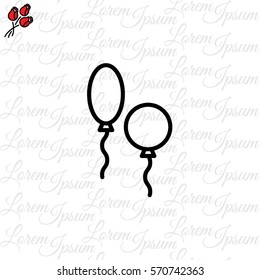Web line icon. Balloons