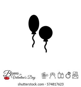 Web line icon. Balloons