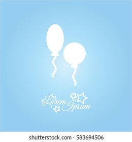 Web line icon. Balloons