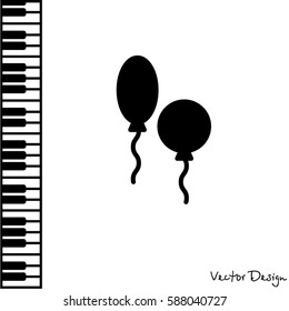 Web line icon. Balloons