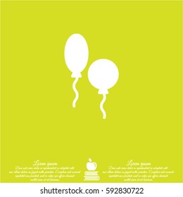Web line icon. Balloons