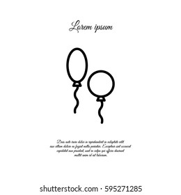 Web line icon. Balloons