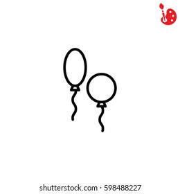 Web line icon. Balloons