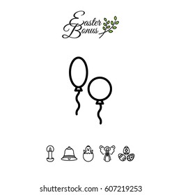 Web line icon. Balloons