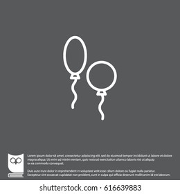Web line icon. Balloons