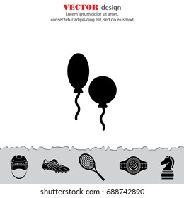 Web line icon. Balloons