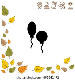 Web line icon. Balloons