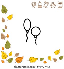 Web line icon. Balloons